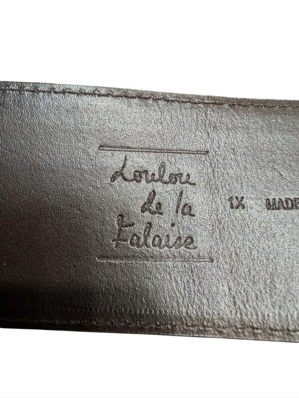 Loulou de la Falaise 1X Wide Leather Waist Belt Brown Stripe O Ring NWT